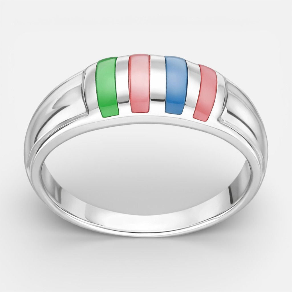 Anillo Cintillo Anacarado Multicolor