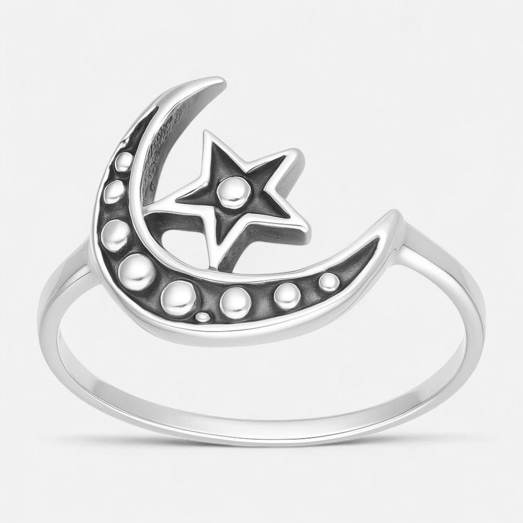 Anillo Media Luna Estrella