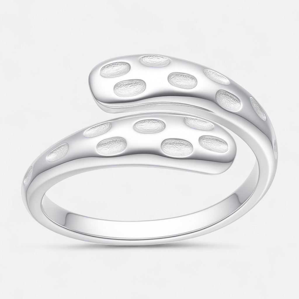 Anillo Ajustable Gota Chunky Martillada