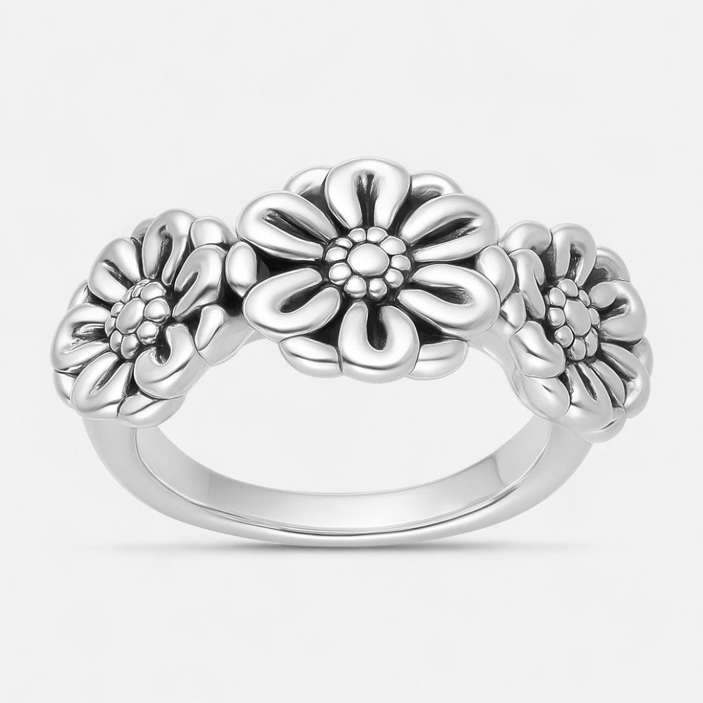 Anillo Flores Chunky