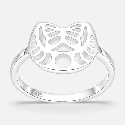 Anillo Fases Lunares Mariposa