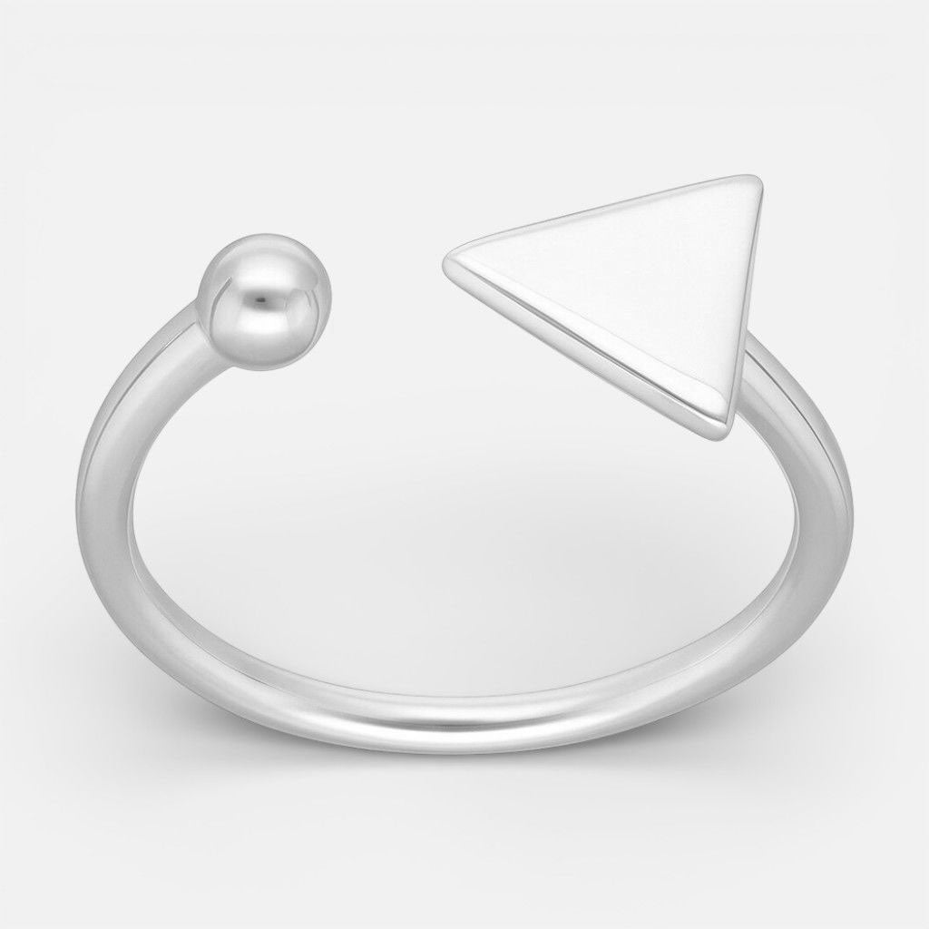 Anillo Ajustable Esfera Triangulo