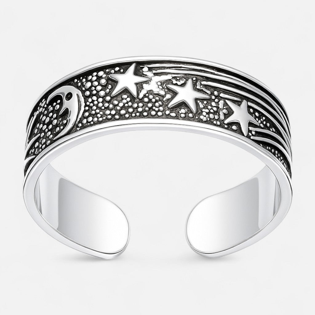 Anillo Midi Sol Media Luna Estrellas
