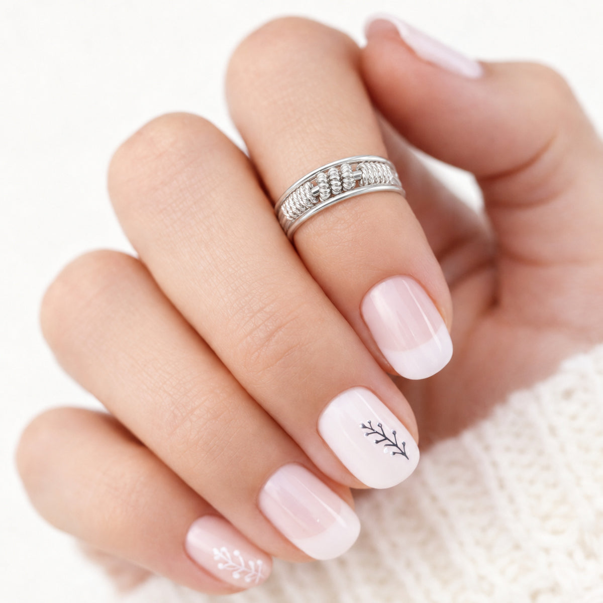 Anillo Midi 3 Líneas Nudo