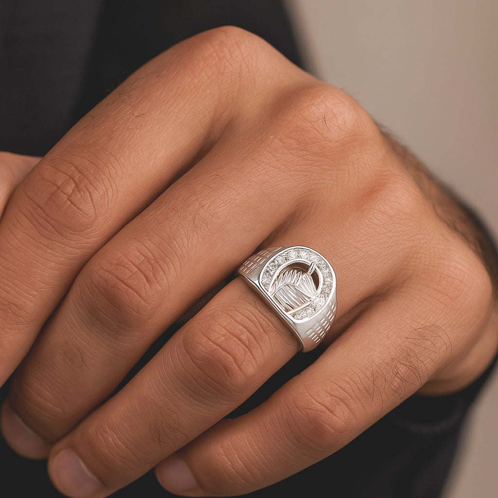 Anillo Sello Herradura Caballo Circones