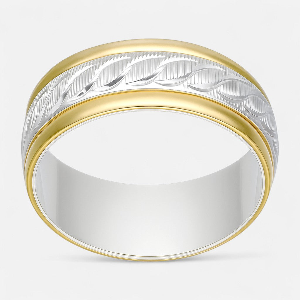 Anillo Compromiso Facetado con Oro