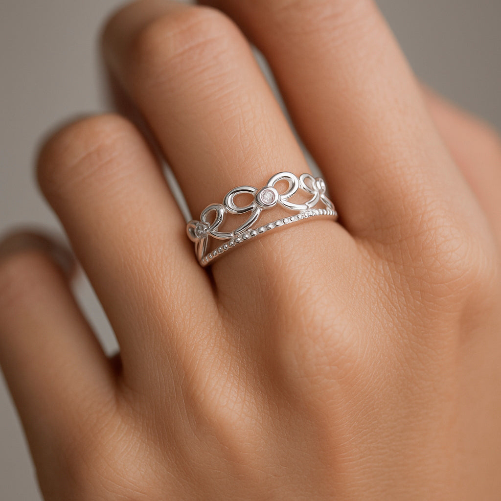 Anillo Corona Lazo Coquette Circones