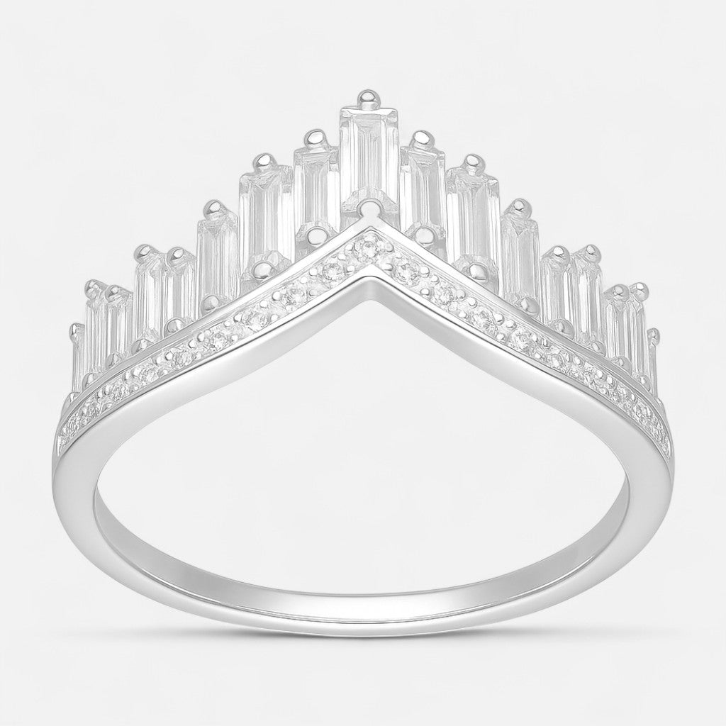 Anillo Corona Circones Baguette