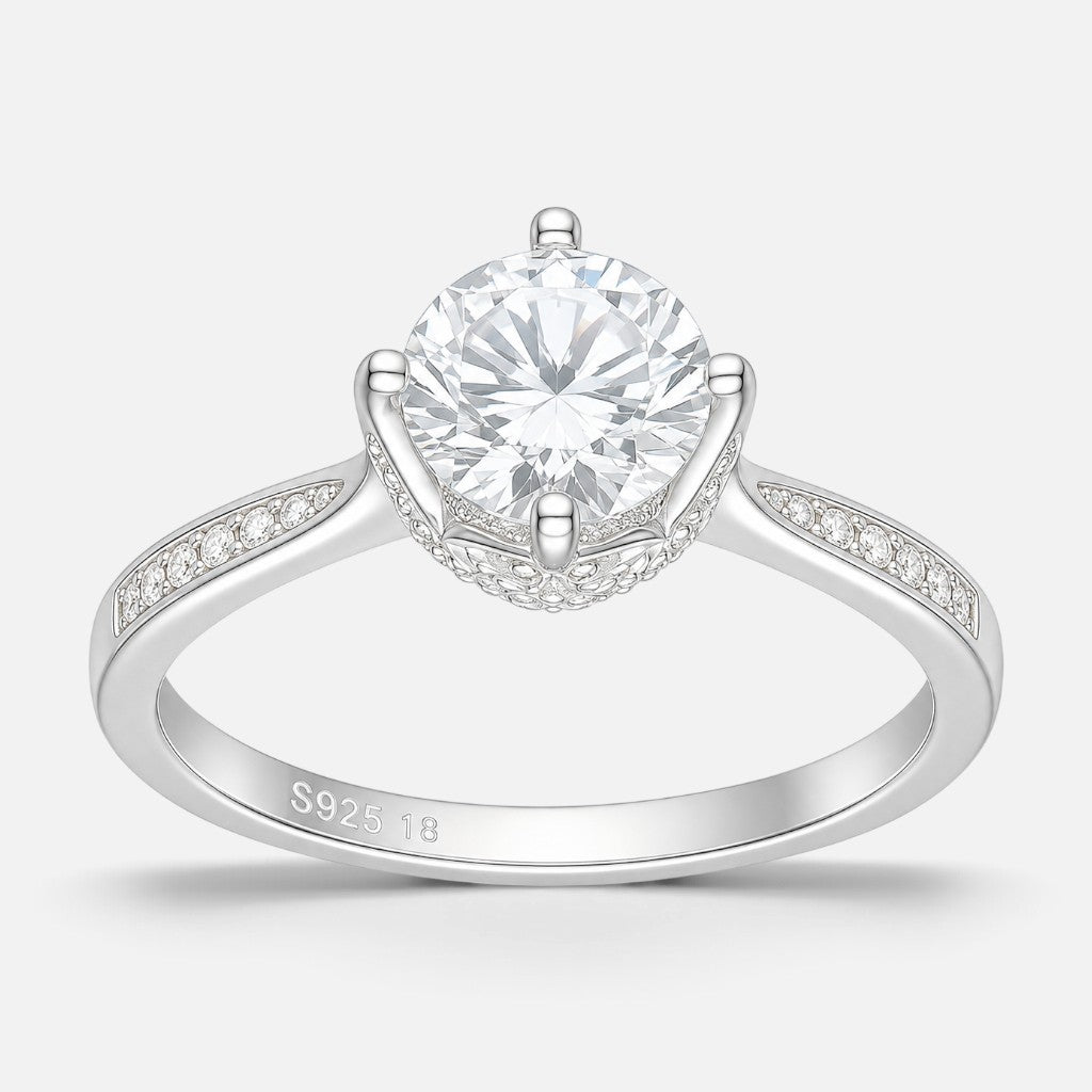 Anillo Solitario Moissanita