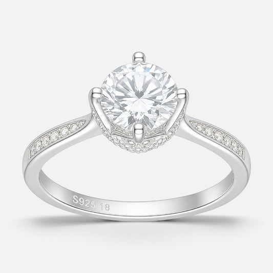 Anillo Solitario Moissanita