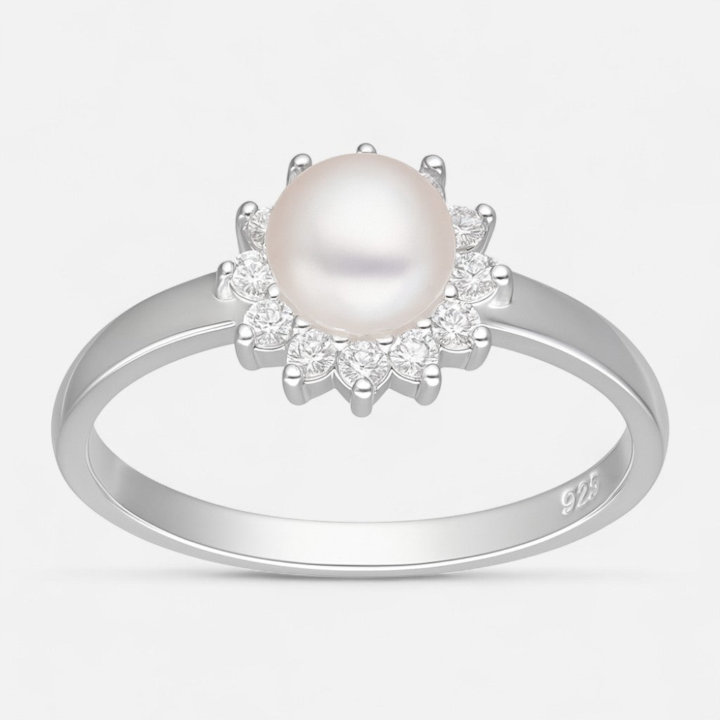 Anillo Flor Perla Circones