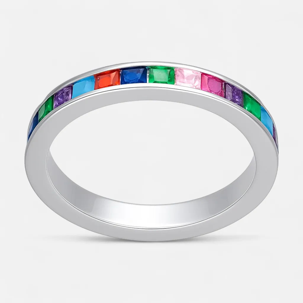 Anillo Cintillo Circones Sin Fin  Multicolor