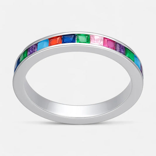 Anillo Cintillo Circones Sin Fin  Multicolor