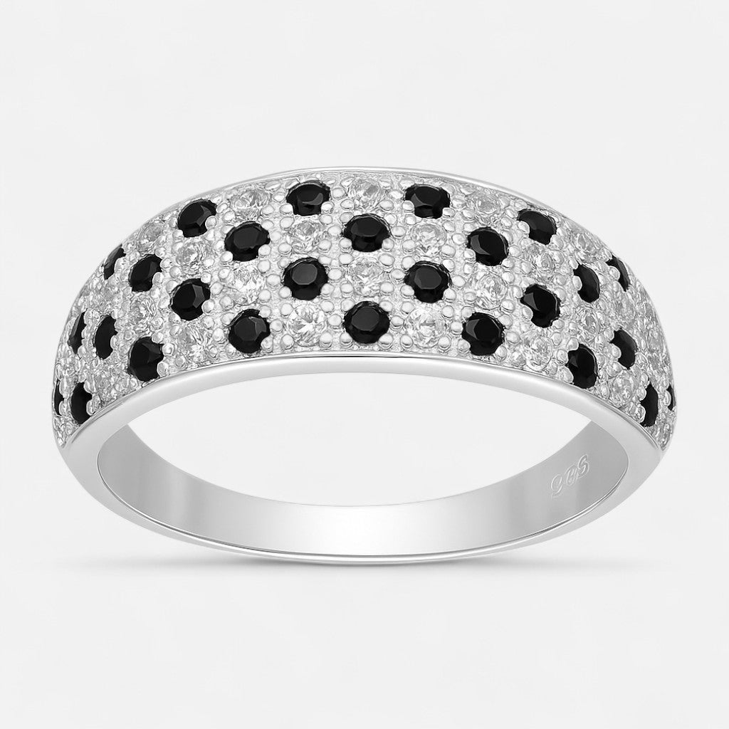 Anillo Cintillo Circones Ónix