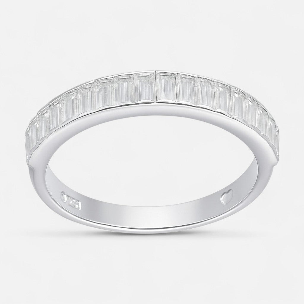 Anillo Cintillo Circones Baguette 14