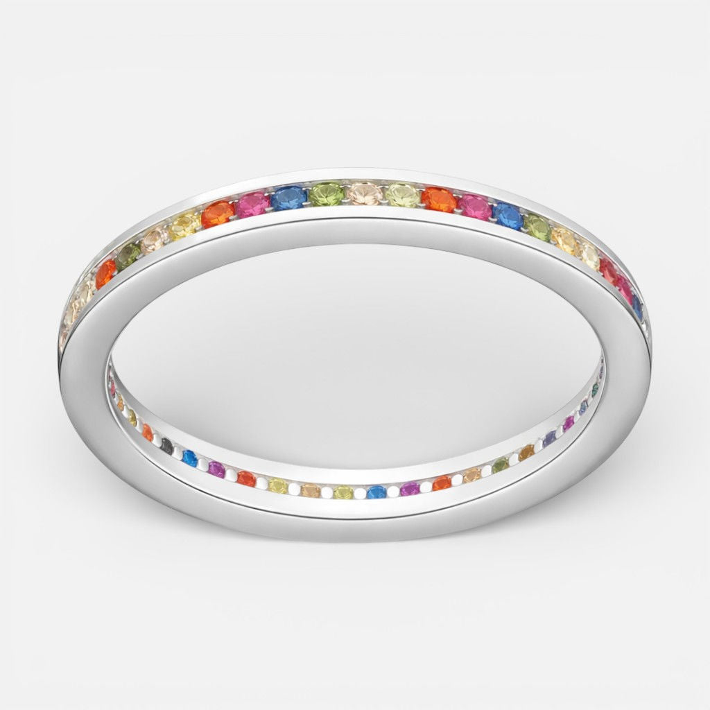 Anillo Cintillo Circones Sin Fin Multicolor