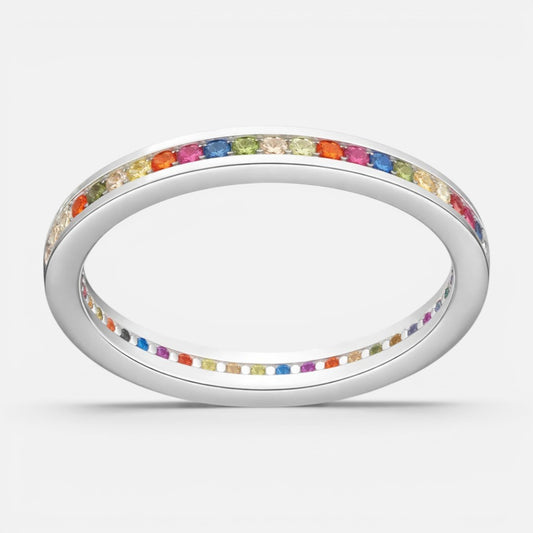 Anillo Cintillo Circones Sin Fin Multicolor