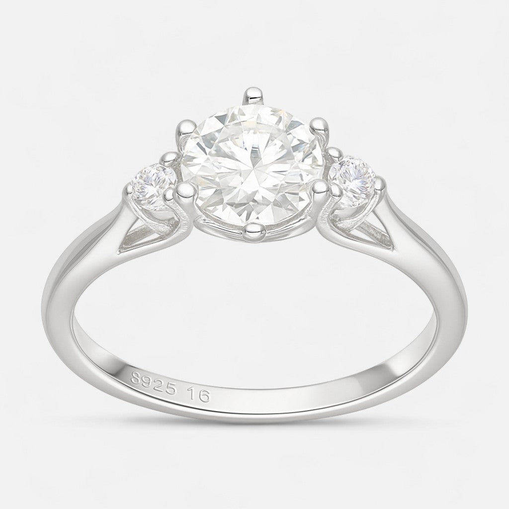 Anillo Solitario Moissanita