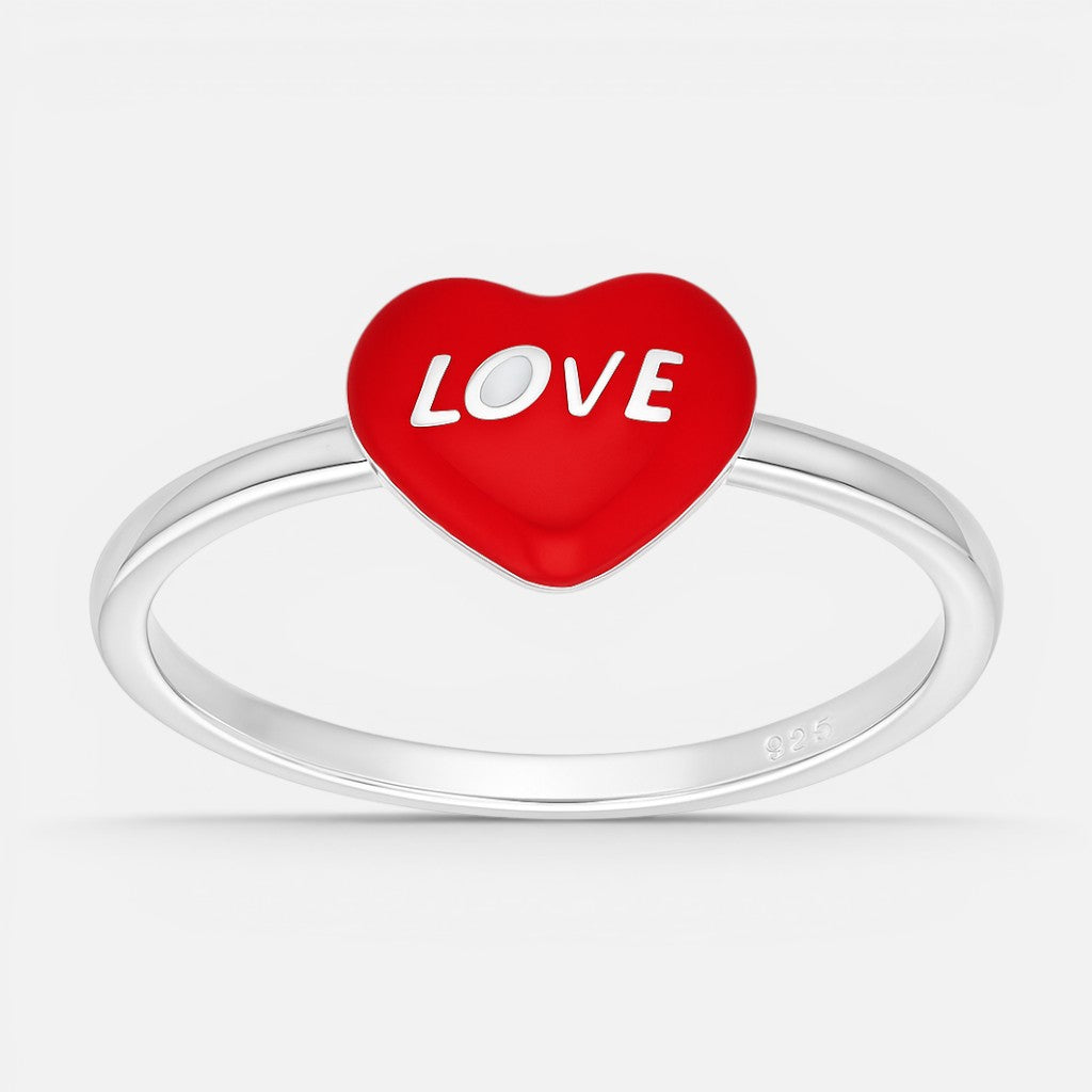 Anillo Corazón Love Esmaltado