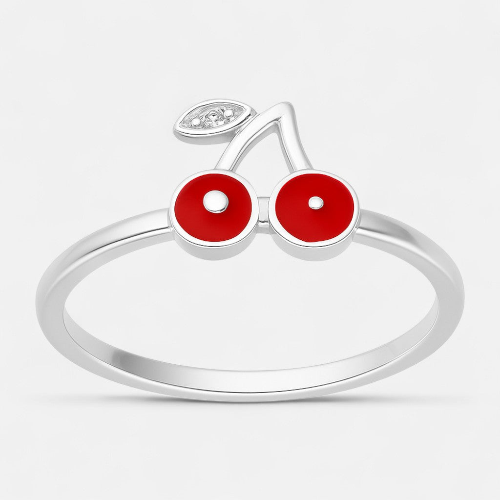 Anillo Cereza Esmaltada Circones