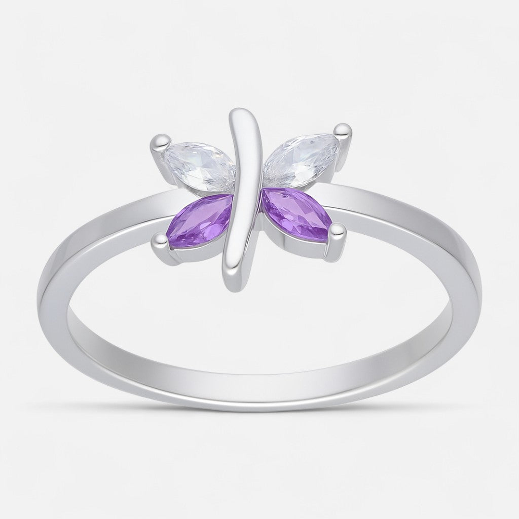 Anillo Mariposa Circones Amatista
