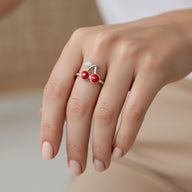 Anillo Cereza Esmaltada