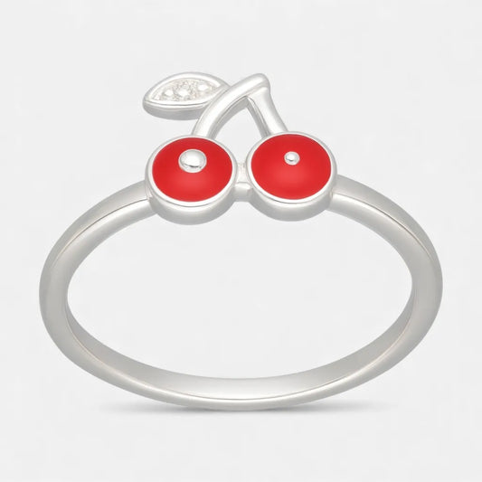 Anillo Cereza Esmaltada