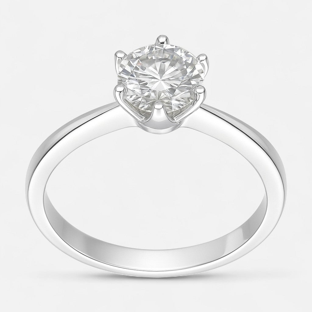 Anillo Solitario Moissanita