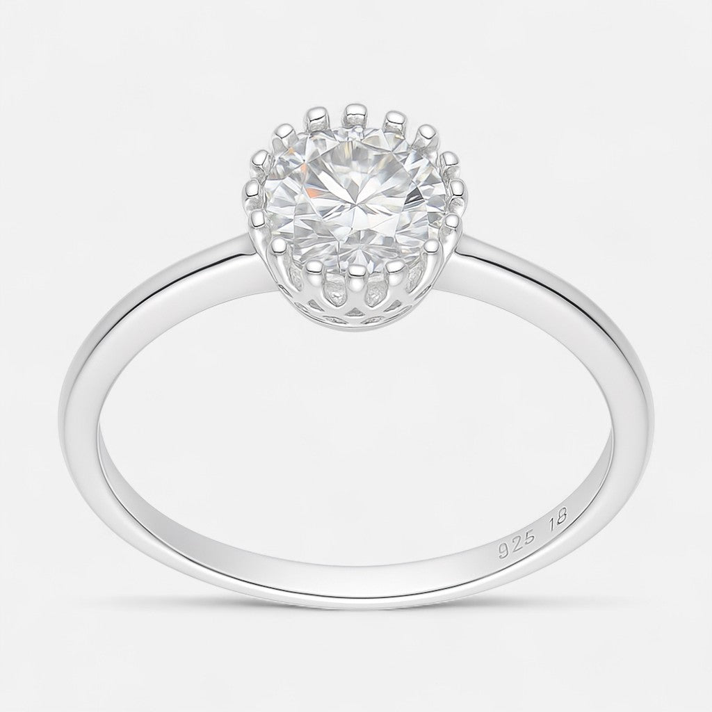 Anillo Solitario Moissanita