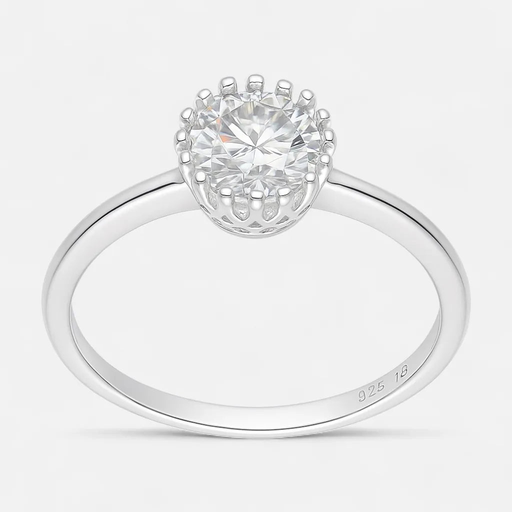 Anillo Solitario Moissanita