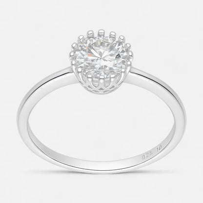 Anillo Solitario Moissanita