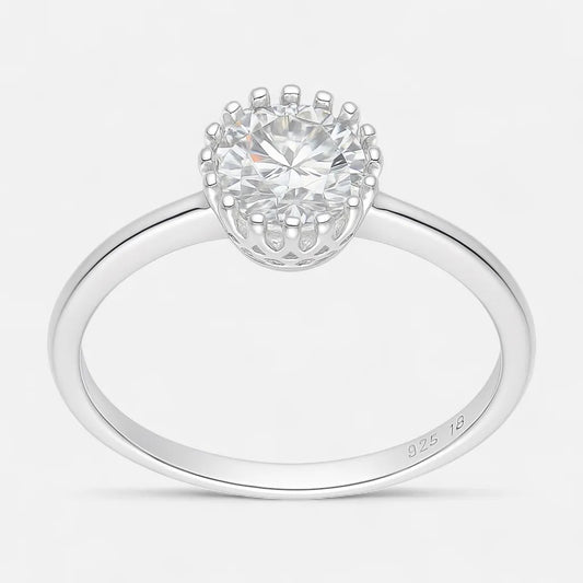 Anillo Solitario Moissanita