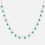 Collar Lluvia de Cristales Hecho con Swarovski® Esmeralda