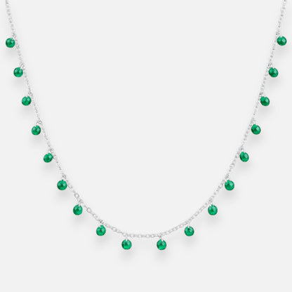 Collar Lluvia de Cristales Hecho con Swarovski® Esmeralda