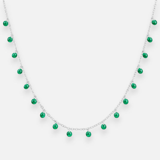 Collar Lluvia de Cristales Hecho con Swarovski® Esmeralda