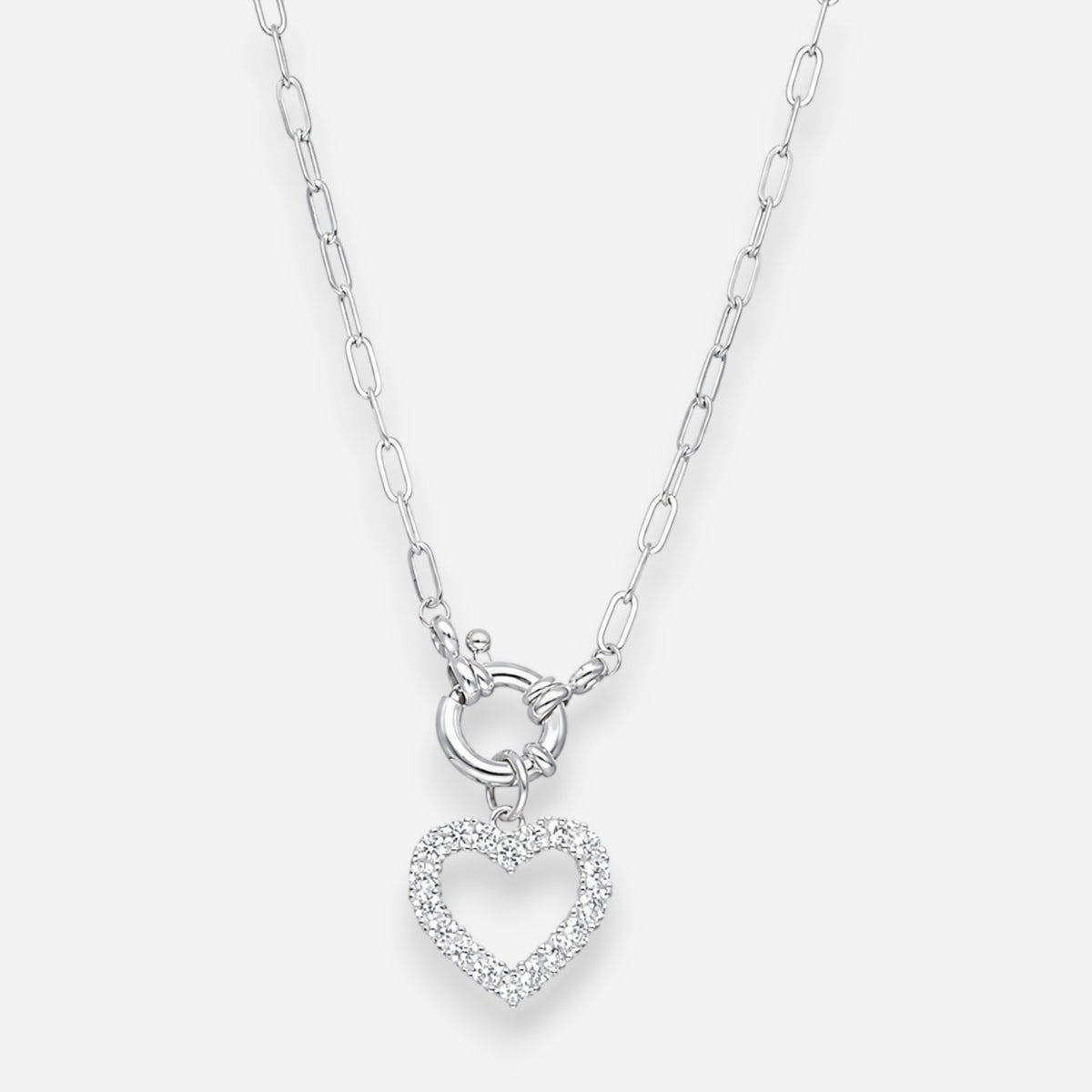 Collar Broche Timón Corazón Circones