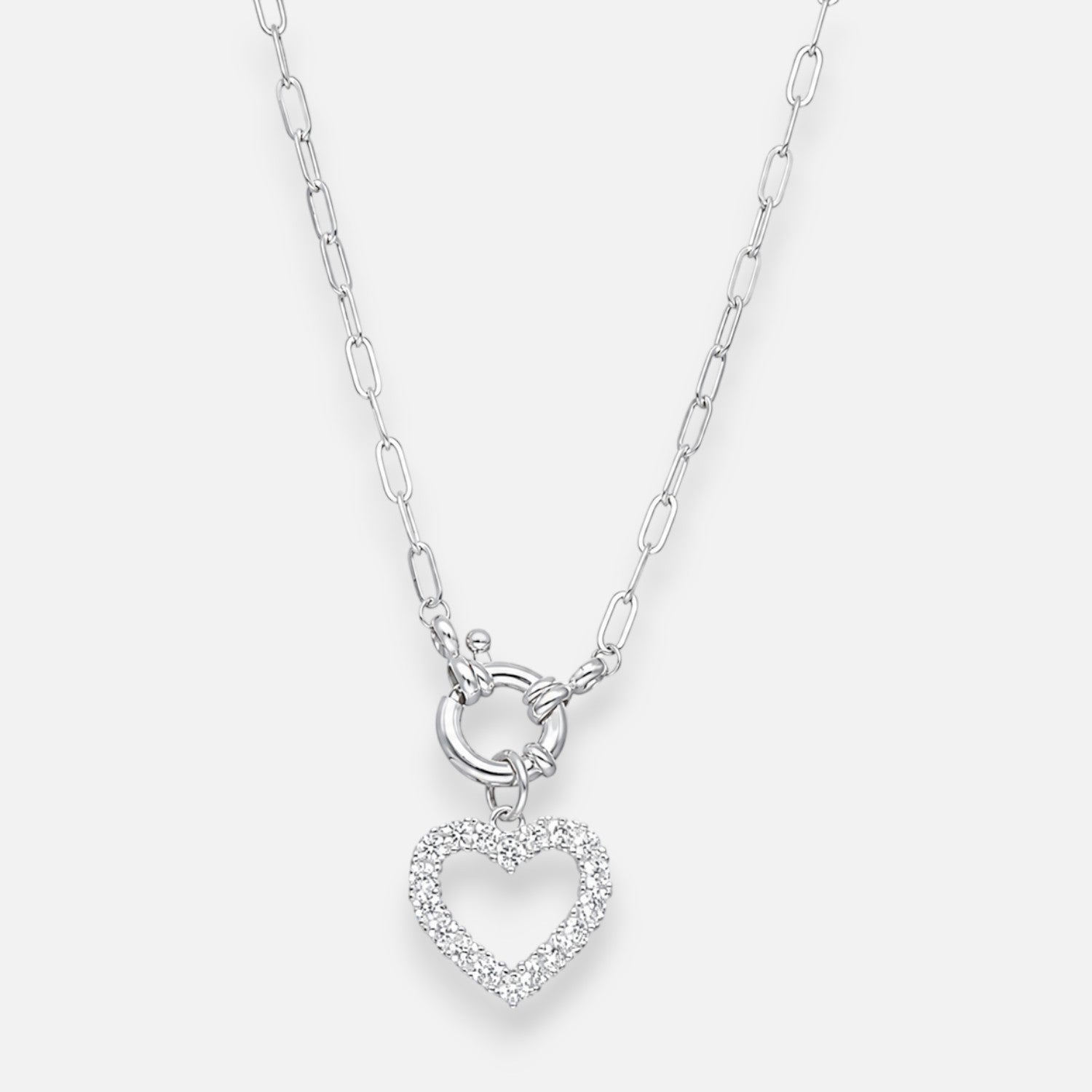 Collar Broche Timón Corazón Circones