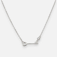 Collar Llave Corazón Circón