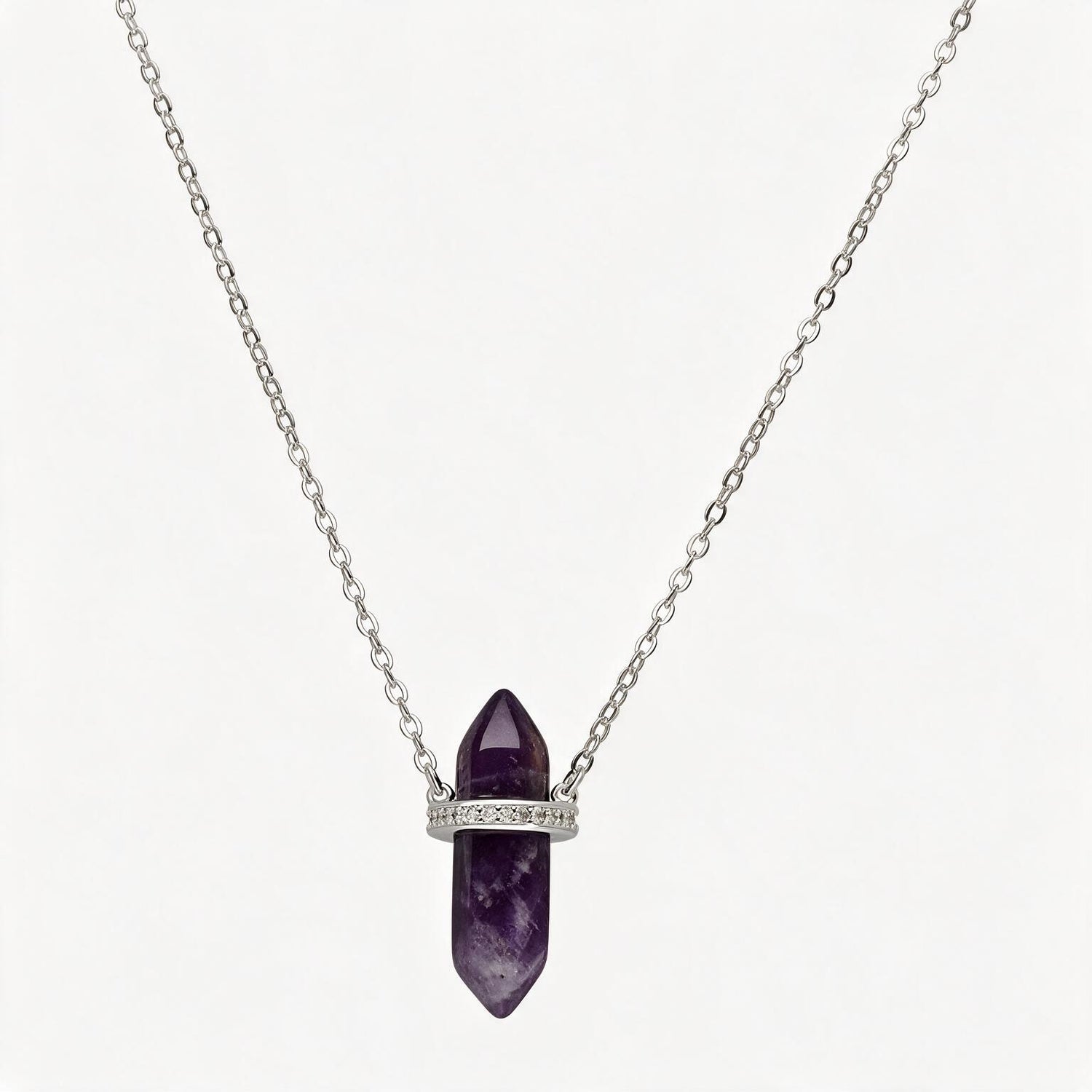 Collar Cuarzo Amatista Circones