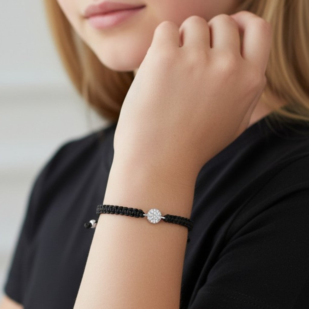 Pulsera Hilo Negro Ajustable Circones