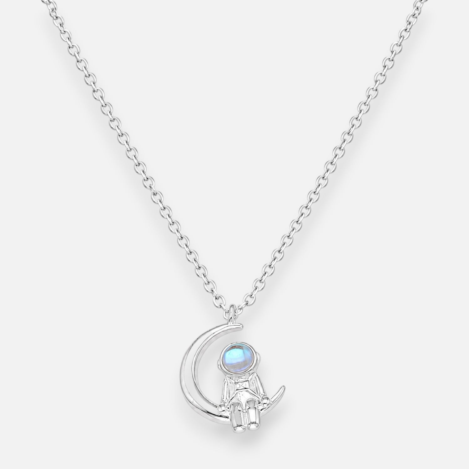 Collar Media Luna Astronauta Piedra Luna
