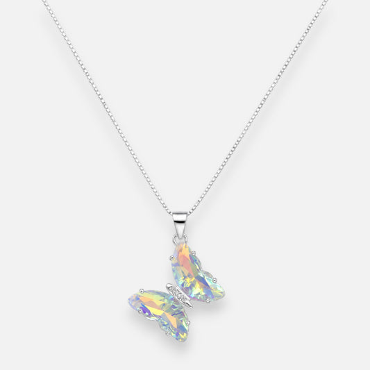 Collar Mariposa Hecho con Cristal Swarovski® Tornasol