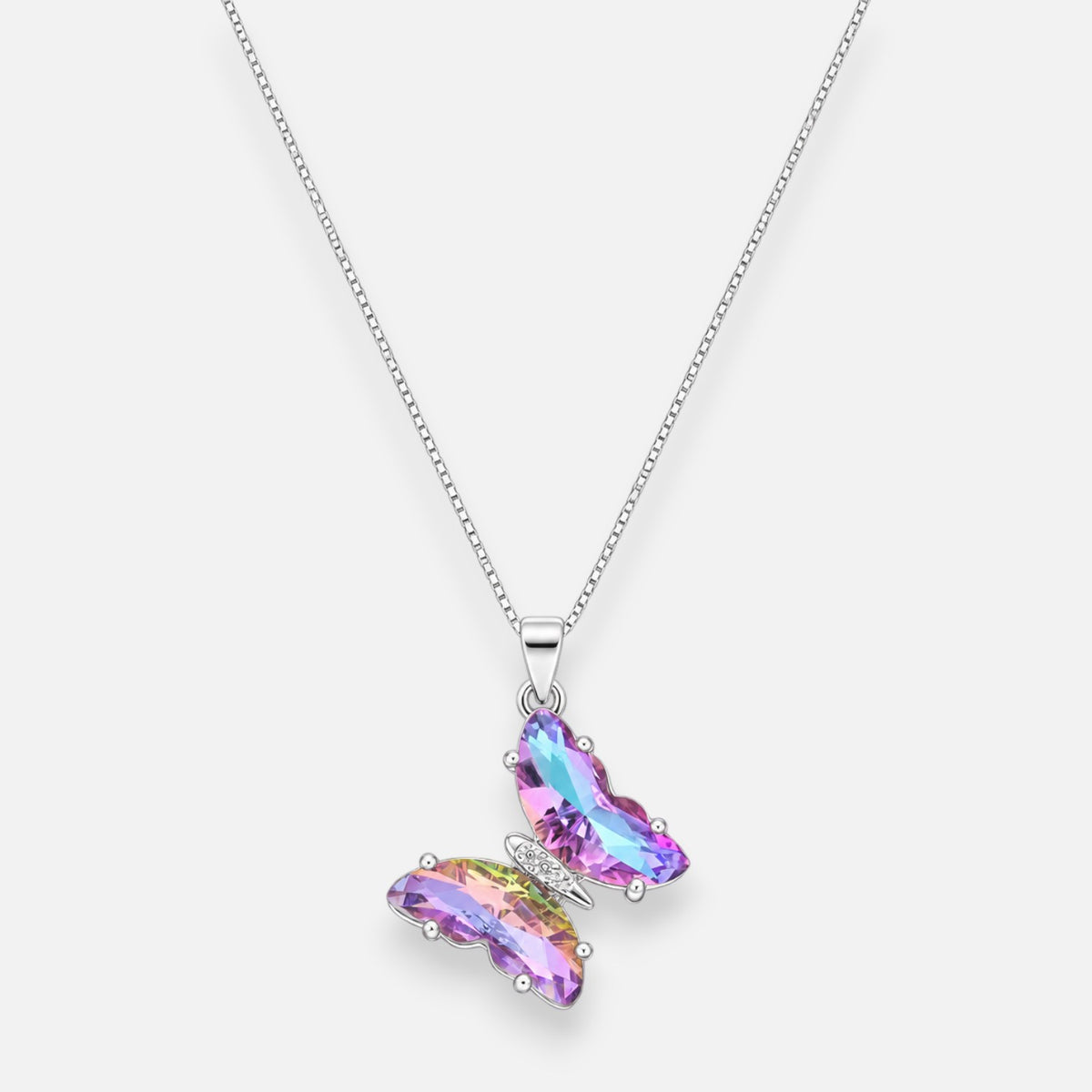 Collar Mariposa Hecho con Cristal Swarovski® Tornasol