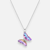 Collar Mariposa Hecho con Cristal Swarovski® Tornasol