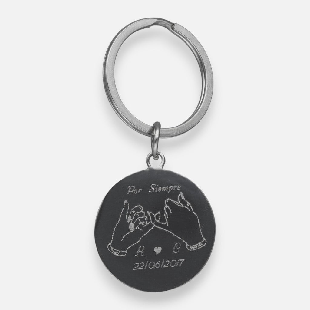 Llavero Por Siempre Personalizado 32 mm