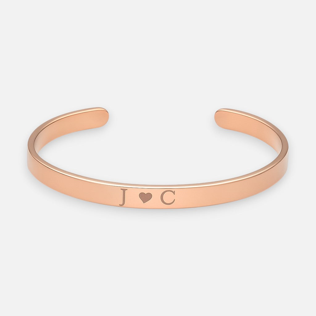 Esclava Para Grabar Bañada en Oro Rosado