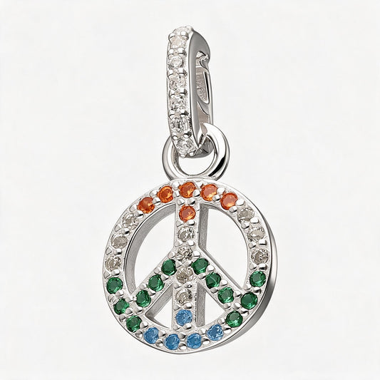Colgante Símbolo Amor y Paz Circones Multicolor