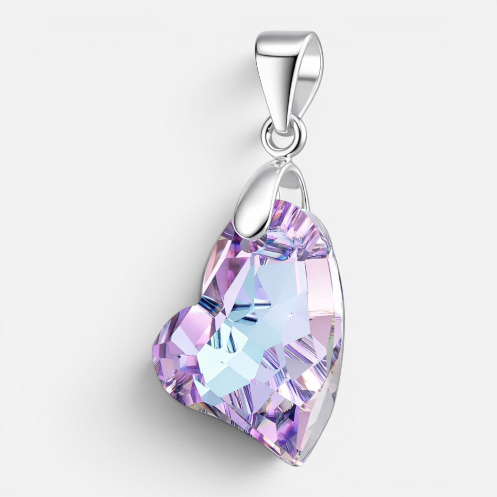Colgante Corazón Cristal Hecho con Swarovski® Tornasol