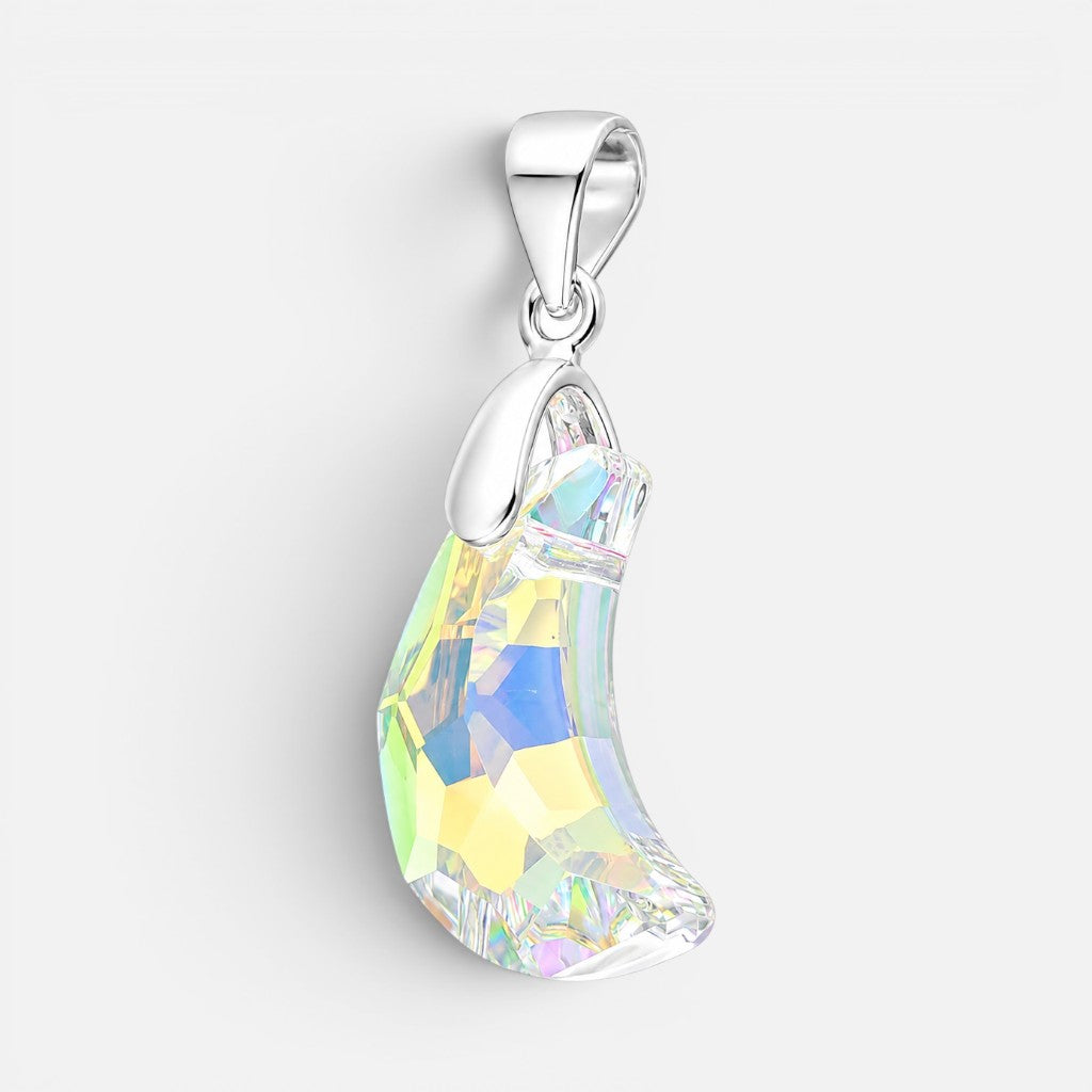 Colgante Media Luna Cristal Hecho con Swarovski® Tornasol