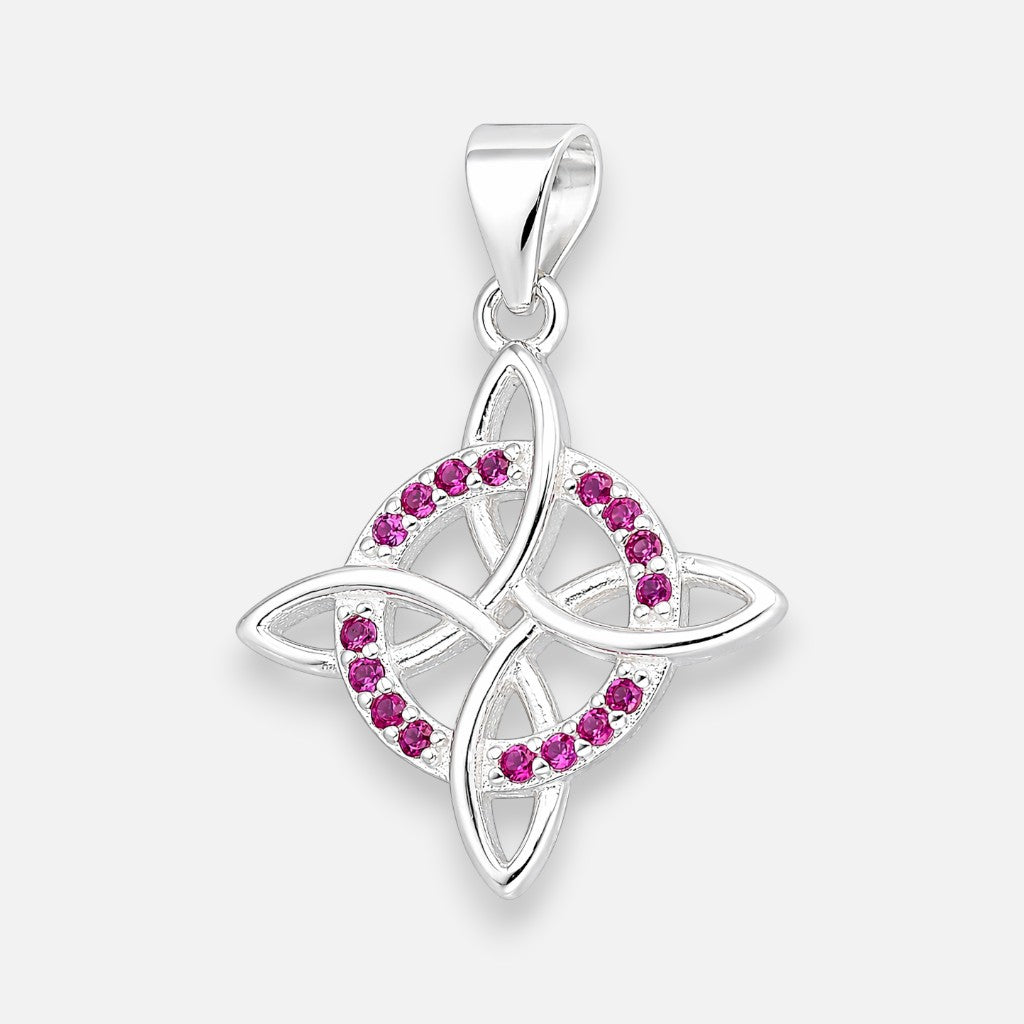 Colgante Nudo de Brujas Circones Fucsia